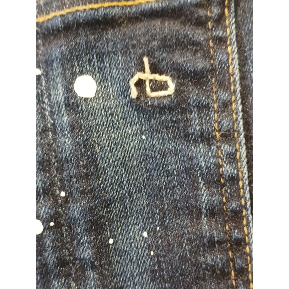 Rag Bone Blue Splatter Straight Leg Mid-rise Stretch Jeans Womens Size 27×29 - Picture 7 of 10